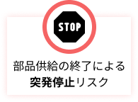 部品供給の終了による突発停止リスク