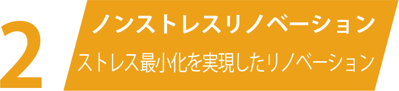 ノンストレスリノベーション　ストレス最小化を実現したリノベーション