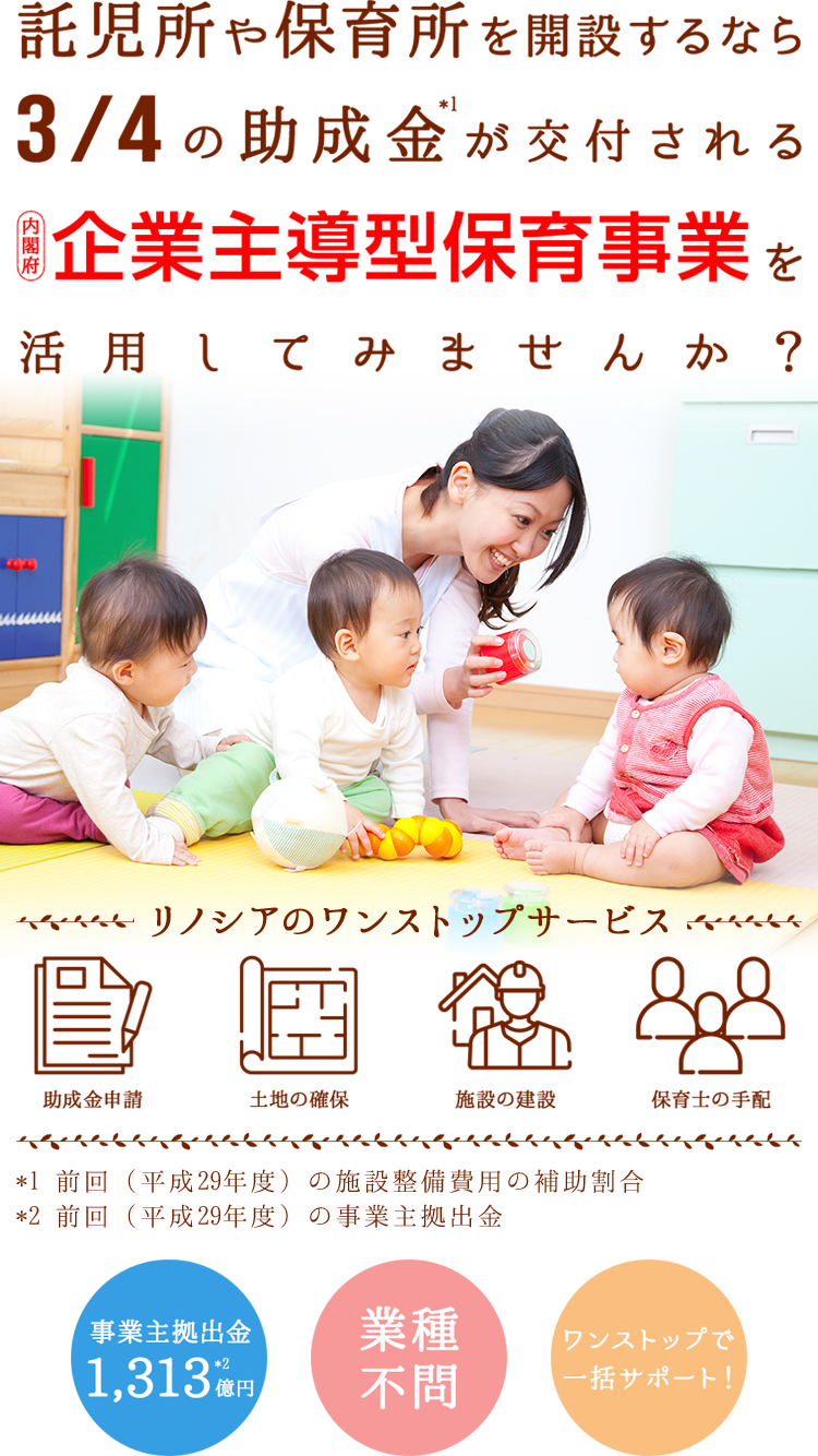 事業 保育 主導 企業 型 「企業主導型保育事業」とは？メリットやかかるコストを解説